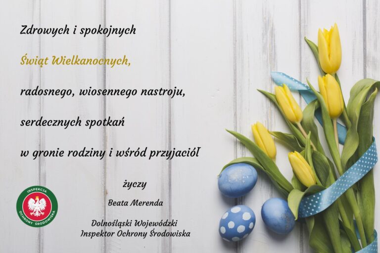 Karta z życzeniami na święta wielkanocne